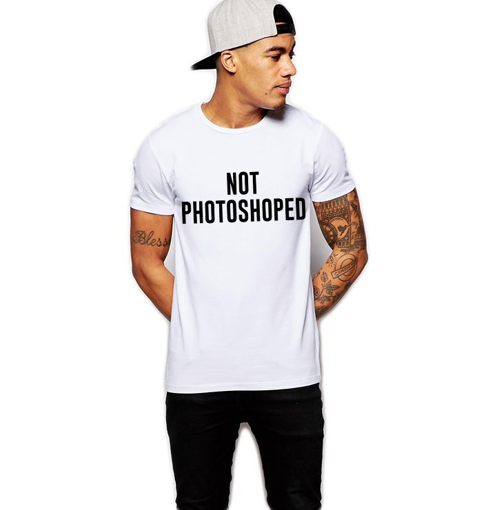 Tricou alb barbati - Not Photoshoped